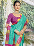 Deeva Sarees Teal Green Silk Saree